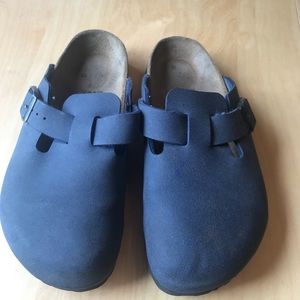 Birkenstock Navy Blue Slip Ons
